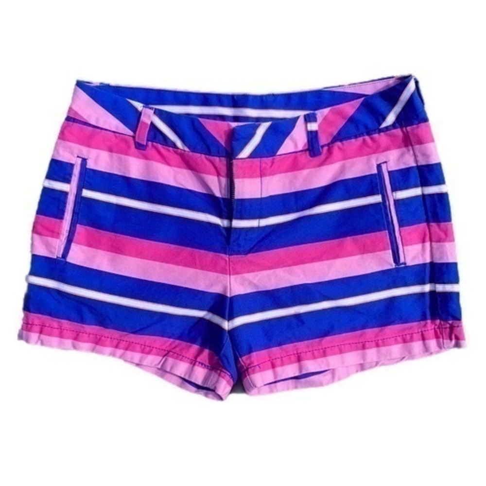 Stylus jean shorts size 6, pink/blue/white